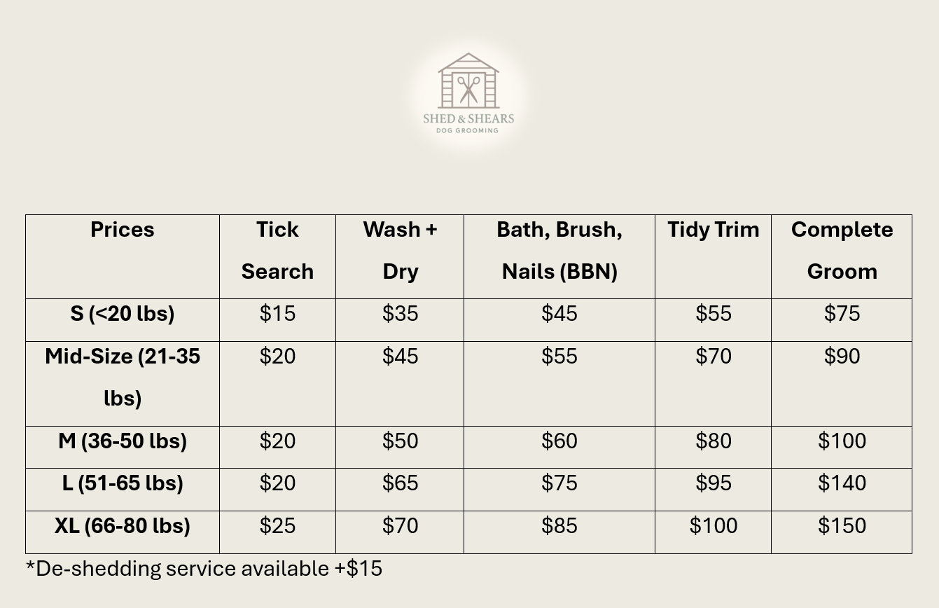 price list
